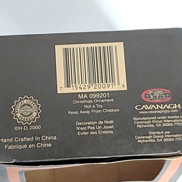 Vtg 2000 Harley Davidson North Pole Motorcycle Club Ornament Elf in Saddlebag - Picture 5 of 5